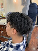 メンズ美容室 タカミ&nbsp;ソフトツイスト　ショートセンターパート