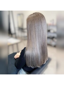 クオリス 赤塚店(QUALIS) 韓国風ブリーチなしダブルカラーオリーブベージュ髪質改善暗髪