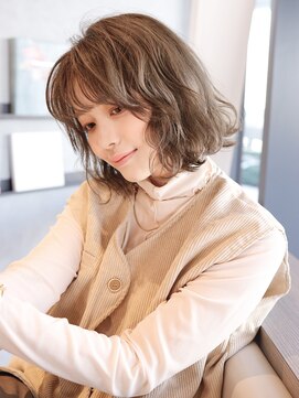 エムスラッシュ アヴェダ 自由が丘(M.SLASH AVEDA) シースルーバング/くせ毛風/波巻き/エアリーミディ/自由が丘!