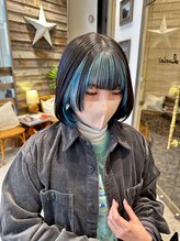 ルチア ヘア ステラ 京都店(Lucia hair stella) フェイスフレーミングカラー/ブルーカラー/学割U24/河原町f1