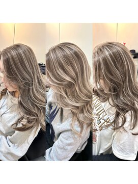 ブレンド 渋谷(BLend) ハイライトカラーマチルダボブインナーグレージュ前髪