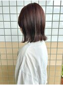 ボブ/外ハネボブ/ピンクカラー/ツヤカラー/暖色/ブリーチなし