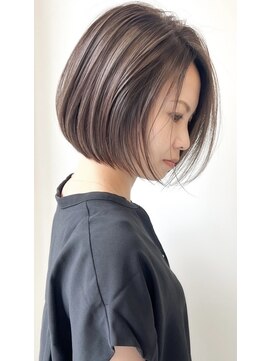 ゴカン バイ ジル ブラン 名古屋(Gokan by JIL BLAN) ハイライトバレイヤージュダブルカラーショートカット30代40代