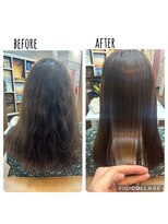 ヘアリゾート リノ(Hair resort Lino)&nbsp;髪質改善縮毛矯正『髪にドラマを』ビフォーアフター