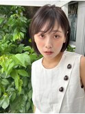 前髪長めのボブスタイル!