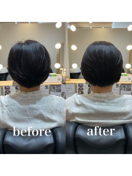 ツヤと髪 クリム(crim) 髪質改善ヘアエステ ショート 白髪染め 30代、40代、20代