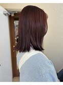 小川/ブリーチなしwカラー顔周りカットピンクブラウンくびれヘア