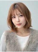 《Agu hair》くびレイヤー前髪あり×numberA.ベースケアミルク