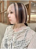 ブロンド　ローライト　デザインカラー