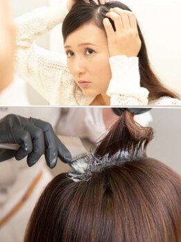 ガニッシュ(garrnish)の写真/極力髪を傷めないことに配慮したグレイカラーが大人女性に人気♪初めての白髪染めの方も安心してお任せ☆