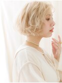 ハイトーンカラーニュアンスパーマショートボブA3志木10代20代