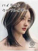 ハイライトくびれウルフレイヤーミディアム【銀座/銀座駅】