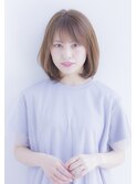 大人かわいいひし形シアベージュひし形ボブ