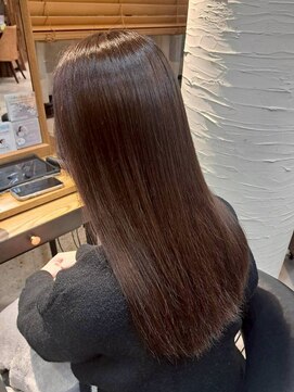 ヘアリゾート粋 トゥジュ 池袋東口店(tujuh) 透明感カラー/チョコレートブラウン/ストレートロング