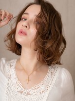 カバーヘア ブリス 北浦和(COVER HAIR bliss)&nbsp;ミルクティーブロンド抜け感ボブプードルパーマX北浦和20代30代