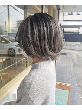メルク(merc.) バレイヤージュONアッシュグレー♪【merc.松下】20代30代40代