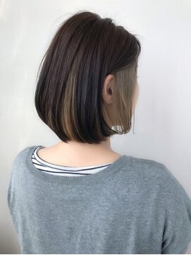 トータルビューティーハウス フラップ ミチ 野田店(total beauty house flap MICHI) ボブ×インナーカラー