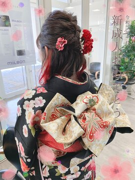 フレンズ 平岡店(friend's) 【札幌平岡 グラデーションカラー/ヘアセット】 藤井依奈