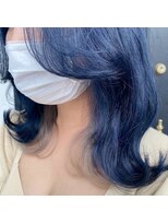 ヘアスタジオ アルス 御池店(hair Studio A.R.S) 大人かわいい ブルーブラック × ホワイトインナーカラー