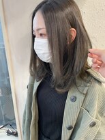 アリー 原宿 表参道(ALLY)&nbsp;【ALLY 濱田】ブリーチなし/オリーブグレージュ 20代/30代/40代