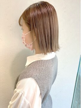 エヌプラス(N+) きりっぱなしボブ☆　ココアベージュ　イメチェンモード