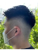 スキンフェード×アップバング×骨格強制カット