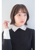 <入佐ひなの>大人かわいい外ハネボブ斜めバング/ぱっつんボブ