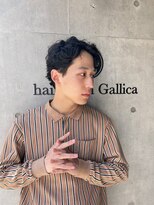 ガリカ(Gallica kinshicho) 【定元剛志】お洒落メンズカーリーパーマ/かきあげアップバング
