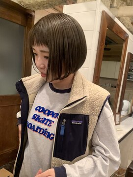 ラレイ ハラジュク(Lalei harajuku) ＊ぷつっとボブ/ミニボブ/切りっぱなし/グレージュカラー