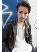 イオ 本厚木(io)&nbsp;七三かきあげメンズカットビジネス黒髪ニュアンスパーマ