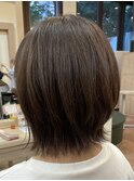イメチェン/ハッシュカット/似合わせカット/レッドブラウン