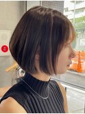 30代40代大人女性/前髪ありショートボブ/ショートヘア/髪質改善