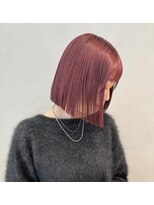 ジーナ  札幌大通(Zina)&nbsp;美髪＊切りっぱなしボブ＊ピンクブラウン/髪質改善/Zina札幌大通