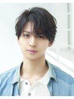 オーシャントーキョー 渋谷神南(OCEAN TOKYO)&nbsp;韓国ヘアカルマパーマカルマバングセンターパート黒髪ウルフ