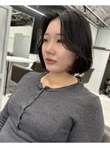 くびれヘア韓国ボブタンバルモリ韓国ヘア