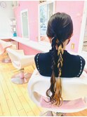 簡単可愛い三つ編みヘア