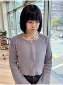 顎ライン重めボブ