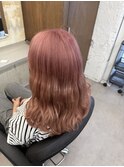 くすみピンクベージュ　ブリーチカラー　6/13