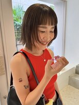 ナリー 河原町(Nary) オン眉ボブ＋顔まわりレイヤー/佐藤/Nary河原町/京都美容室