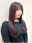 レイヤーカット＊ピンクブラウン