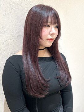 ジーナ 横浜(Zina) レイヤーカット＊ピンクブラウン