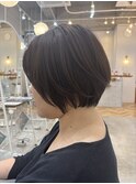 大人丸みショートボブ前髪あり似合わせカット20代30代40代本厚木