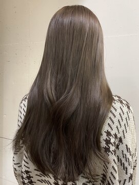 オーガニック リブ 川越(organic+live) 春スプリング◎赤み消しカラーロング×アッシュグレージュ