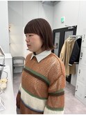 外ハネボブ／暖色カラー