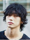 メンズボブメンズミディアムパーマニュアンスパーマルーズパーマ