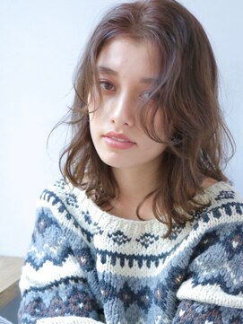 オーサム(AWESOME) ラフ×ニュアンス×クリームグレージュ◎セミディ