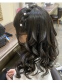 編み込みカチューシャ　ダウンスタイル