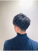 メンズショート×パーマ×刈り上げ/原宿/理容室/個室/代々木