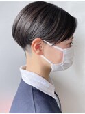【morio 原宿】黒髪ハンサムショート刈り上げ女子ツーブロック
