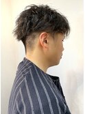 【ソフトツイストスパイラル】ツーブロック×刈り上げ
